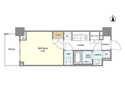 オアーゼ新宿市谷薬王寺　109号室　間取り