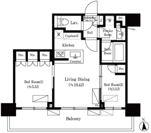 オアーゼ新宿西落合レジデンス　506号室　間取り