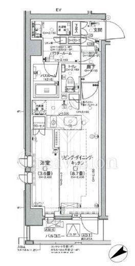 デュオステージ下落合　603号室　間取り