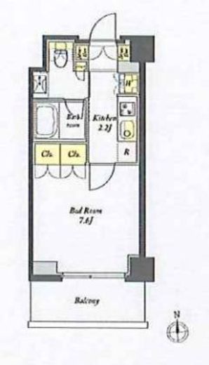 プライムメゾン西早稲田　206号室　間取り