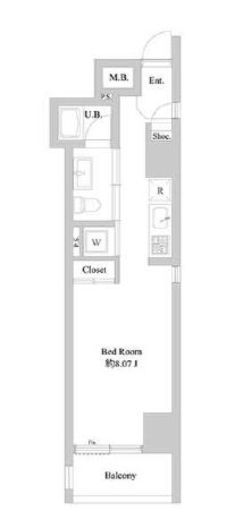 ミリアレジデンス北新宿　303号室　間取り