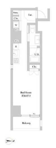 ミリアレジデンス北新宿　404号室　間取り
