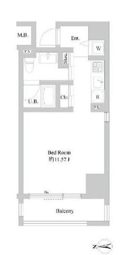 ミリアレジデンス北新宿　502号室　間取り