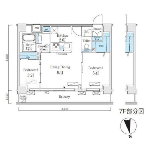 コスモグラシア内神田　603号室　間取り