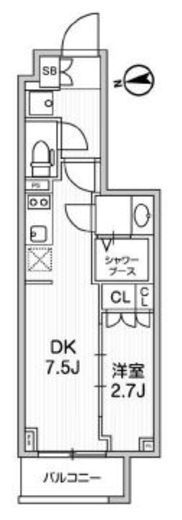 ディームス西早稲田　207号室　間取り