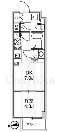 ディームス西早稲田　208号室　間取り