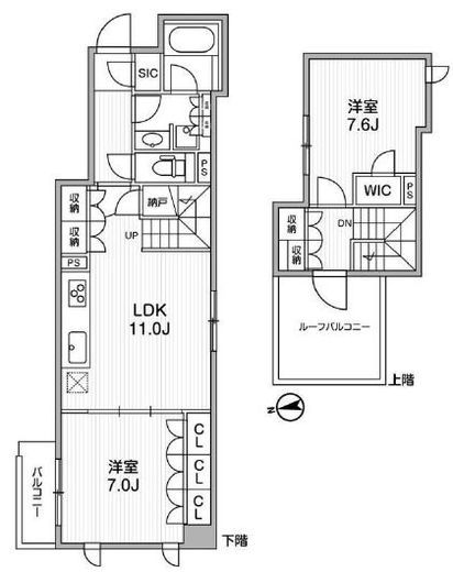 ディームス西早稲田　404号室　間取り