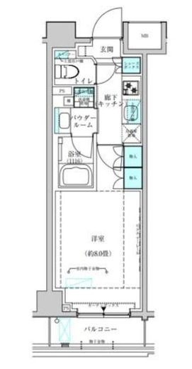 ヴィークブライト月島　503号室　間取り