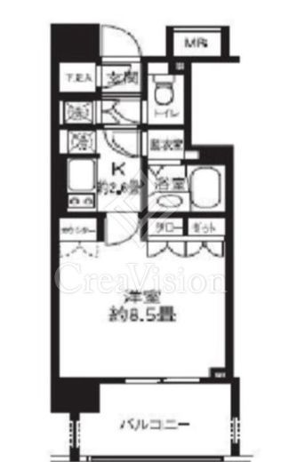 ライオンズシティ白金高輪　304号室　間取り