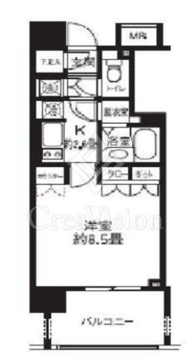 ライオンズシティ白金高輪　704号室　間取り