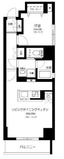 コスモグレイス新宿　601号室　間取り