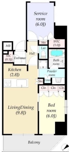プライム虎ノ門　502号室　間取り