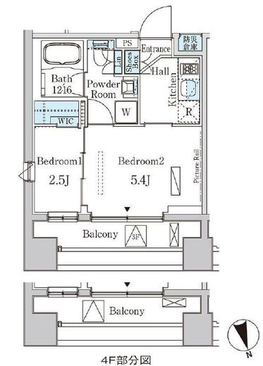プライマル中央MINATO　407号室　間取り
