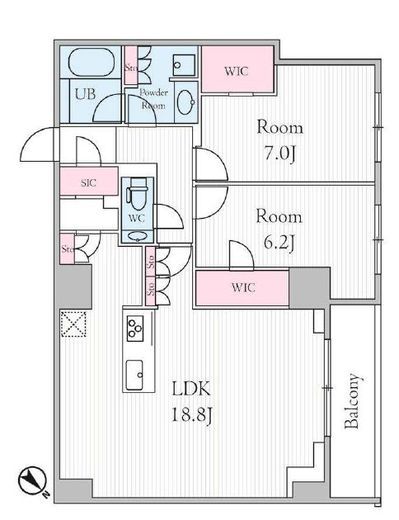 URBAN PARK GRANDE代官山 (アーバンパークグラン代官山)　305号室　間取り