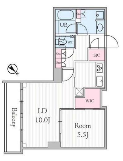 URBAN PARK GRANDE代官山 (アーバンパークグラン代官山)　310号室　間取り
