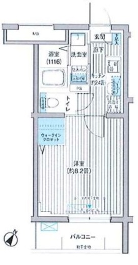 クラルテラセ新宿富久　301号室　間取り