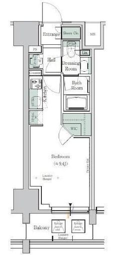 ONE ROOF RESIDENCE TAMACHI　1008号室　間取り