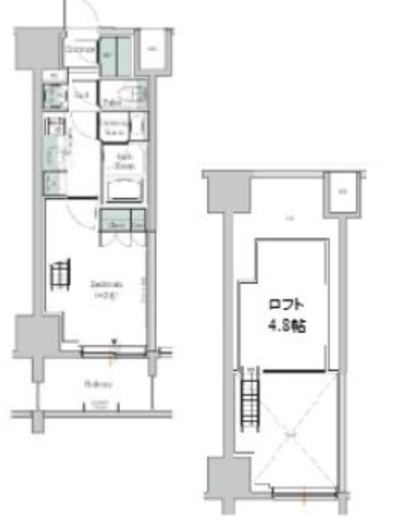ONE ROOF RESIDENCE TAMACHI　206号室　間取り