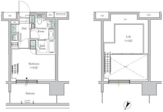 ONE ROOF RESIDENCE TAMACHI (ワンルーフレジデンス田町)　220号室　間取り