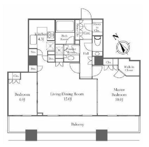 シティタワー大崎ステーションフロント　25F5号室　間取り