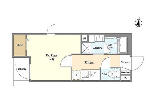 FLUFFY西早稲田 (フラッフィー西早稲田)　502号室　間取り