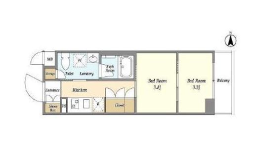 レジデンス新宿中落合スクエア　302号室　間取り