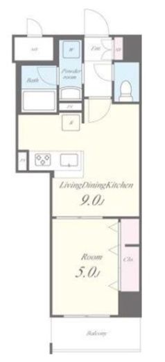 La Gracia四谷 (ラ・グラシア四谷)　903号室　間取り