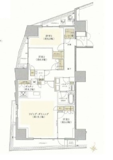 プレミスト白金　1801号室　間取り