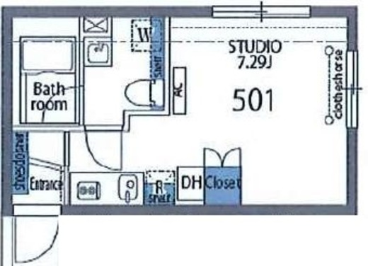 アヴァンタージュ恵比寿　501号室　間取り
