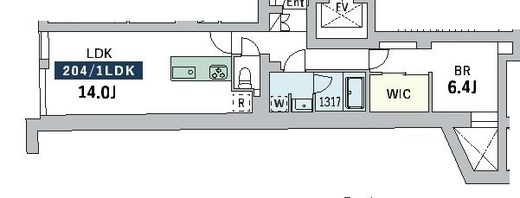 グランデュオ富ヶ谷3 (GranDuo TomigayaⅢ)　204号室　間取り