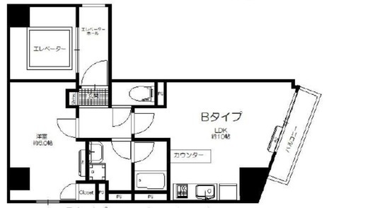 グランデイ芝公園　302号室　間取り