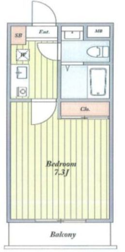 コスモリード渋谷神宮前　103号室　間取り