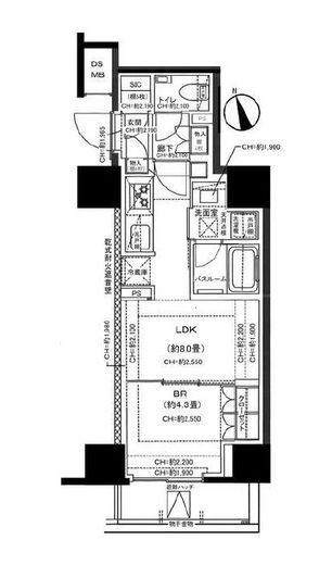 オープンレジデンシア高田馬場　303号室　間取り