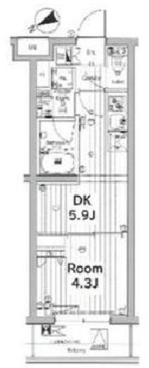 メイクス若松河田　107号室　間取り