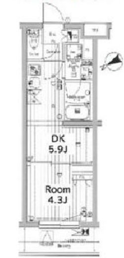 メイクス若松河田　307号室　間取り