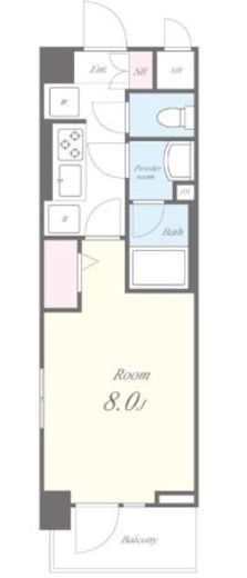 フェリシータ戸山　602号室　間取り
