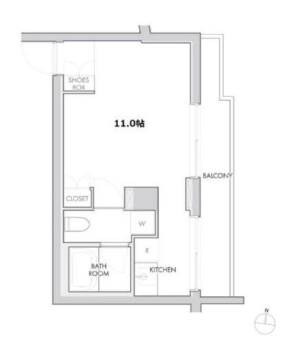 エスセナーリオ牛込柳町　404号室　間取り