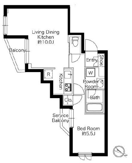 ハーモニーレジデンス新宿余丁町ザ・ガーデン　210号室　間取り