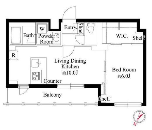 ハーモニーレジデンス新宿余丁町ザ・ガーデン　501号室　間取り
