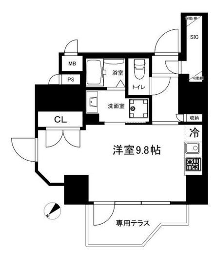 クリアルプレミア恵比寿 (CREALpremier恵比寿)　101号室　間取り