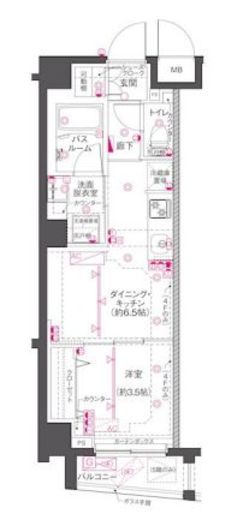 ZOOM渋谷笹塚Second　406号室　間取り