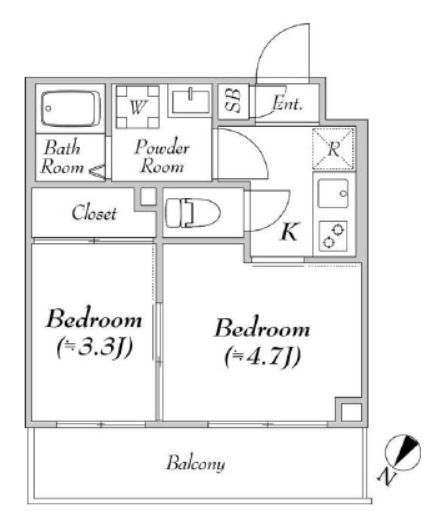 ルネサンスコート高田馬場Calme　204号室　間取り