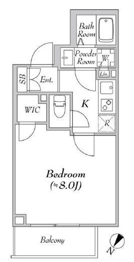 ルネサンスコート高田馬場Calme　406号室　間取り