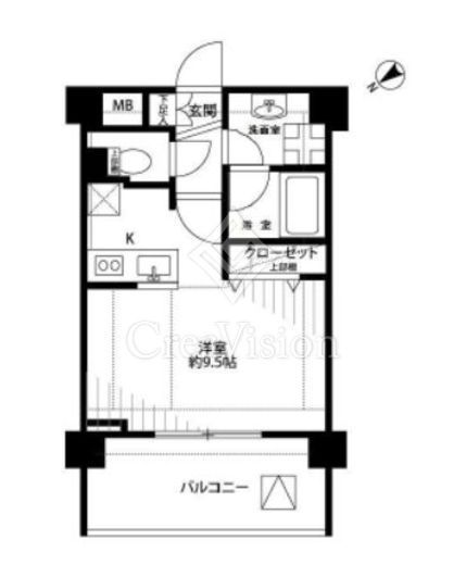 プレールドゥーク新宿御苑Ⅱ　207号室　間取り
