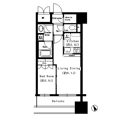 エスティメゾン四谷坂町　206号室　間取り