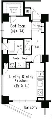 エスティメゾン四谷坂町　501号室　間取り