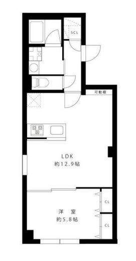 LEGALAND白金ANNEX (リーガランド白金アネックス)　401号室　間取り