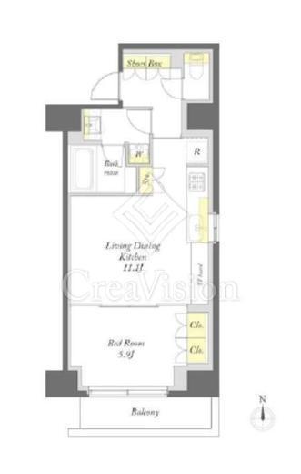 プライムメゾン日本橋馬喰町　301号室　間取り