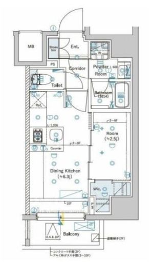 SYFORME WASEDA (シーフォルム早稲田)　902号室　間取り