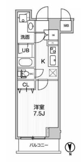 グランド神楽坂　104号室　間取り